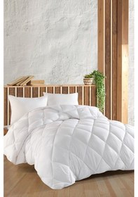 Resim Zeynep Tekstil Çift Kişilik Silikon Yorgan Seti + Yastık 2 Adet Beyaz 