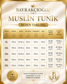Resim MUSLİN KUMAŞ UZUN DÜĞMELİ TUNİK - Krem / 42 