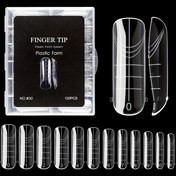 Resim 120 adet Çift Tırnak Formu 12 Boyut Tam Kaplama Tırnak Kalıpları Ölçekli Tırnak Uçları Sanat Tasarımı Evde Salon ve Başlangıç Pratiği İçin, Tırnak Sanatı Malzemeleri, Manikür Temel Gereksinimleri, Düzenli Saklama Kutusu, Kolay Kullanım Tasarımı 