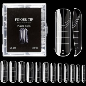 Resim 120 adet Çift Tırnak Formu 12 Boyut Tam Kaplama Tırnak Kalıpları Ölçekli Tırnak Uçları Sanat Tasarımı Evde Salon ve Başlangıç Pratiği İçin, Tırnak Sanatı Malzemeleri, Manikür Temel Gereksinimleri, Düzenli Saklama Kutusu, Kolay Kullanım Tasarımı 