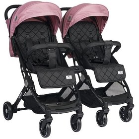 Resim Lorelli Fiorano Kabin Set İkiz Bebek Arabası - Rose Quartz 