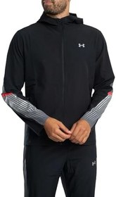 Resim Under Armour UA Velociti Storm Hooded Jkt Erkek Ceket Black/Castlerock/Reflective 