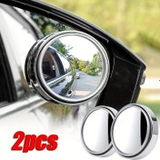 Resim 360° Dönebilen Ayarlanabilir Araba Arka Görüş Aynası - ABS Düz Lens, Anti-Reflektif Güvenlik, Sert Siyah Tasarım, Kör Noktalar ve Geri Dönüş Yardımı için, Tüm Araçlar için Uygun, Araç Güvenlik Aksesuarları, Şık Aynası Tasarımı, Yüksek Çözünürlüklü Lens 