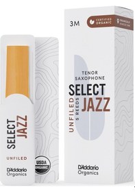 Resim D'addario Orrs05tsx3m Organic Select Jazz Unfiled Tenor Saksafon Kamışı No: 3 Medium Profesyonel/caz - 5'li Paket Kimyasalsız Organik Tarım Sertifikalı Ve Dengeli Caz Tonu 