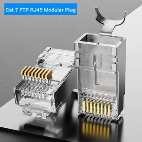 Resim Cat7 Cat6a Ez Yeni Nesil Rj45 Ftp Delikli Metal Jak Konnektör - 10 Adet 