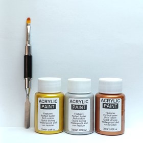 Resim 30ml Su Geçirmez Güneş Kremi Akrilik Boya - Hızlı Kuruyan Metalik Renkler (Altın/Gümüş/Bakır), Toksik Olmayan ve Kokusuz, Başlangıç Seviyesi ve Sanatçılar İçin İdeal, Dış Mekan Boyama Malzemeleri, Boyama Fırçaları, Başlangıç Seviyesi Sanatçı Malzemeleri, Canlı Renk Paleti, Dayanıklı Boya Kutuları 