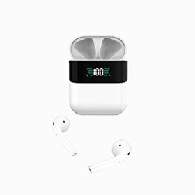Resim Dvip P45 TWS 5.0 Dijital Ekranlı Beyaz Bluetooth Kulaklık 