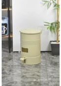 Resim Pedallı Metal Galvaniz Mutfak Banyo Kapaklı Çöp Kovası 16 Lt Kre 