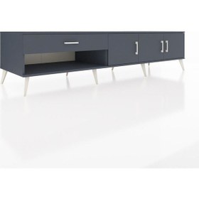 Resim Kronos Tv Ünitesi 2 Raflı Tek Çekmeceli 3 Kapaklı 220x59x51 Antrasit-antrasit Antrasıt/antrasıt - Antrasıt 