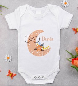 Resim Bitmeyenkartus Bk Kids Isimli Bebek Body Zıbın - Model 8 Beyaz 