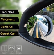 Resim GD 24 Oto Kör Nokta Aynası Gerçek Ayna Yuvarlak 55 Mm Oynar 2 Adet Yüksek Kalite Ve Ince Tasarım Dışbükey 