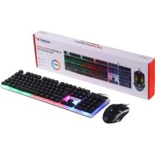 Resim Torima Tmk-03 Gaming Rgb Işıklı Kablolu Q Klavye ve Mouse Seti Siyah 