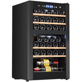 Resim Berfmann Çift Bölmeli Şarap Dolabı ve Soğutucu (34 Şişelik) 