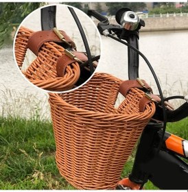 Resim Tongxida Sepet Sepet Rattan Çocuk Bisiklet Sepeti Su Geçirmez Alışveriş Sepeti Rattan Sepet Bisiklet Sepeti Scooter Sepeti D Renkli 