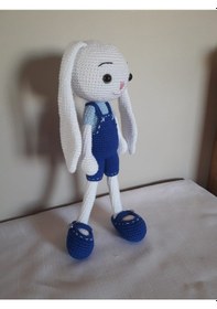 Resim Amigurumi Mavi Uzun Kulak Tavşan 