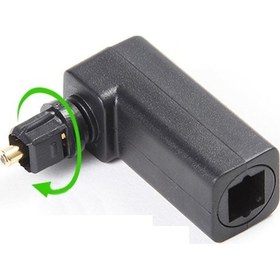 Resim 4440 Fiber Optik Toslink M/f Dijital 90 Derece Dirsek L Çevirici Dönüştür Adaptör 