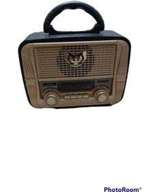 Resim Mega Şarjlı Nostaljik Radyo Bluetooth Usb Mp3 Çalar MG-806BT 