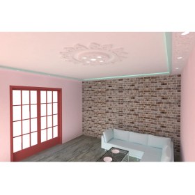 Resim Motifpiyer Tavan Spot Göbek Motifli Yuvarlak-1-11-Dış Çıtalı 