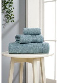 Resim 3lü Havlu Seti Ezgi Mint Yeşili 70x140 + 50x85 + 30x50 Mint Yeşili 