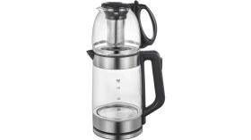 Resim Siyah Çaycı ve Çay Makinası, Hızlı Demleme, Kolay Kullanım, Şık Tasarım 