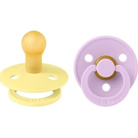 Resim Bibs Colour İkili Kauçuk Emzik- Sunshine/violet Sky 0-6 Ay Sarı - Lila 