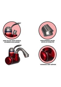 Resim Elektrikli Sıcak Musluk Ani Su Isıtıcı Termal Şofben Musluk DSG5K 