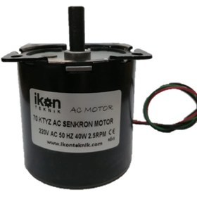 Resim İKON TEKNİK 70 Ktyz 2.5rpm 40w Viyol Motoru, Ac Senkron Motor 