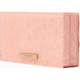 Resim Kurt Geiger Crystal Box Taşlı Lüks Tasarım Kadın Clutch Açık Turuncu 