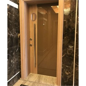 Resim Kapı Daire Numarası 1 mm Bronz Ayna Pleksi Yapışkanlı No - 0 Sıfır 
