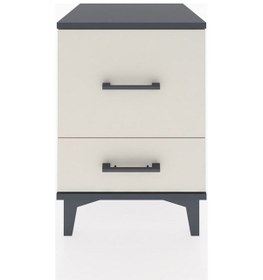 Resim Hyperion Komodin 2 Çekmeceli 44x44x64 Antrasit-aytaşı Antrasit 