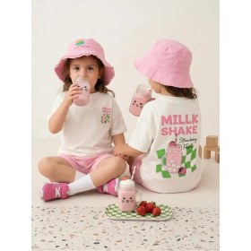 Resim Elibaby Pamuklu Oversize Baskılı Tişört (Kırık Beyaz) 