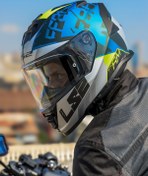 Resim LS2 STORM 2 SPRINTER MAT SİYAH-GRİ-COBALT KASK 