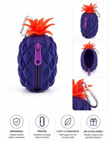 Resim 4nio Ananas Tasarımlı Silikon Cüzdan & Anahtarlık 