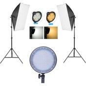 Resim Soligor 5500k Led Işık Softbox 50x70 Kit Sürekli Işık Video Işık 