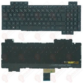 Resim Asus Uyumlu GL504GM, GL504GS, GL504GV, GL504GW Klavye Tuş Takımı Tuş Seti Led Işıklı Siyah Türkçe 