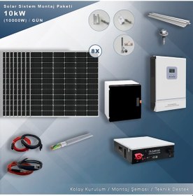 Resim Matech 10 KW Solar Paket Sistem 10000W/gün 
