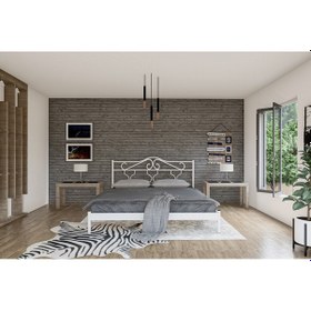 Resim Metalia Metalia Gm 301 Gold Dublex Metal Karyola Beyaz 150X200 