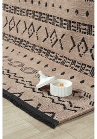Resim Gaia Bej Halı Yıkanabilir Kaymaz Taban Şönil Kilim Dokuma Pamuk Taban Kilim 10351 Bej 
