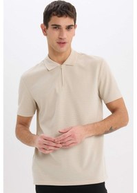 Resim DeFacto Regular Fit Polo Yaka Fermuarlı Kısa Kollu Tişört E4233AX25SMBG737 
