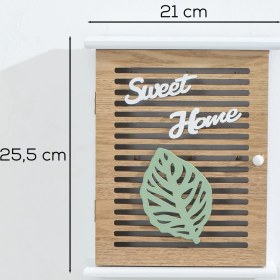 Resim 2069 Duvara Montajlı Dekoratif Anahtarlık Dolabı - Duvar Askılı Anahtar Saklama Kabini 21X25,5CM 