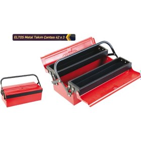Resim Eltos EMC423 Metal Takım Çantası 42*3 42 Cm 3 Gözlü 