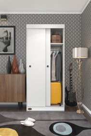 Resim Kenzlife Gardırop Sürgülü Kapaklı Kapılı Karanfil080 Byz Gardolap Dolap 