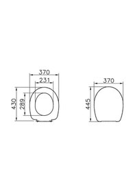 Resim 23-003-001 Vitra Opal Nuvoplast Klozet Kapağı Metal Menteşeli 