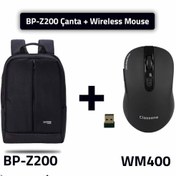Resim Classone Bp-z200-wm400 Mouse -15.6" Su Geçirmez Kumaş Laptop ,notebook Sırt Çantası+kablosuz Mouse 