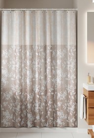 Resim Tropikhome Çiçekli Duş Perdesi-banyo Duş Aksesuar Perdesi, Su Geçirmez Küf Tutmaz Banyo Perdesi 180x200cm 