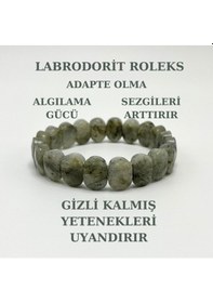 Resim Yıldız Doğal Taş Labrodorit Doğal Taş Roleks Bileklik Çok Renkli 