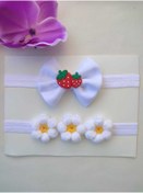 Resim OKYANUS STORE 2li Figürlü Fiyonk Ve Papatya Bebek Bandana 