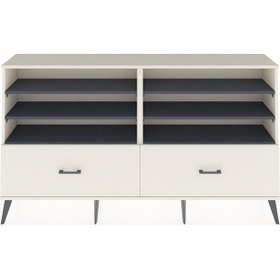 Resim Arges Konsol 6 Raflı 2 Çekmeceli 176x30x99 Aytaşı-antrasit/aytaş Aytaşı-antrasit/aytaşı 