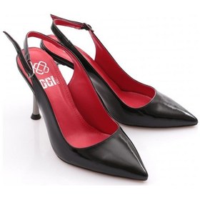 Resim Dgn Pm450-k100-4 Arkasi Açik Abiye Topuklu Abiye Ayakkabi PM450-K100-4-1211-R1650 Siyah - Kırmızı 