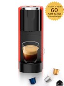 Resim Omnex Ox-Pro Espresso Kapsül Kahve Makinesi – 20 Bar Basınç, Kırmızı 